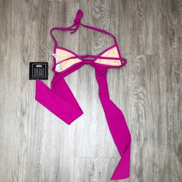 Shape Fx Women's Pink Tie Halter Neck Wrap Around Bikini Swim Top size 4 - Picture 2 of 2